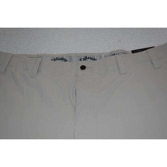Callaway Golf Shorts Mens Size 40 Wicking Performance Polyester Blend Tan NEW - Picture 3 of 6